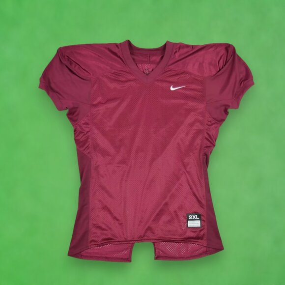 NEW Nike Youth Size 2XL Vapor Mesh Football Jersey Maroon Red Ventilated - Picture 1 of 4